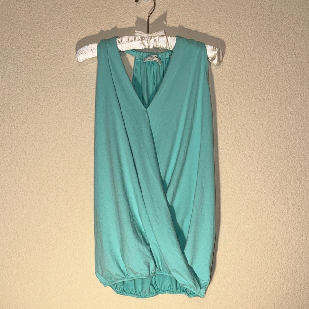 Zenana Outfitters Turquoise Sleeveless Blouse